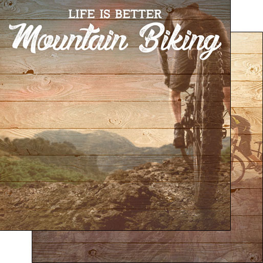 Stamping Station - Life is Better Mountain Biking Paper